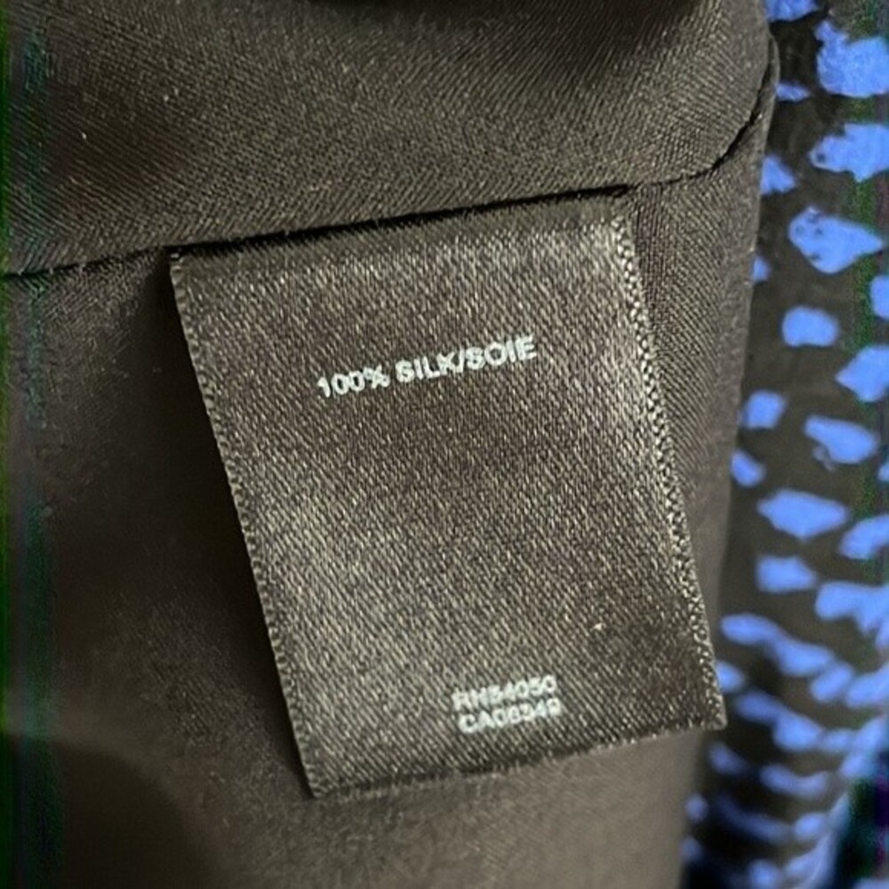 Euc Robert Rodriguez Silk Blue Black Python Snake… - image 8